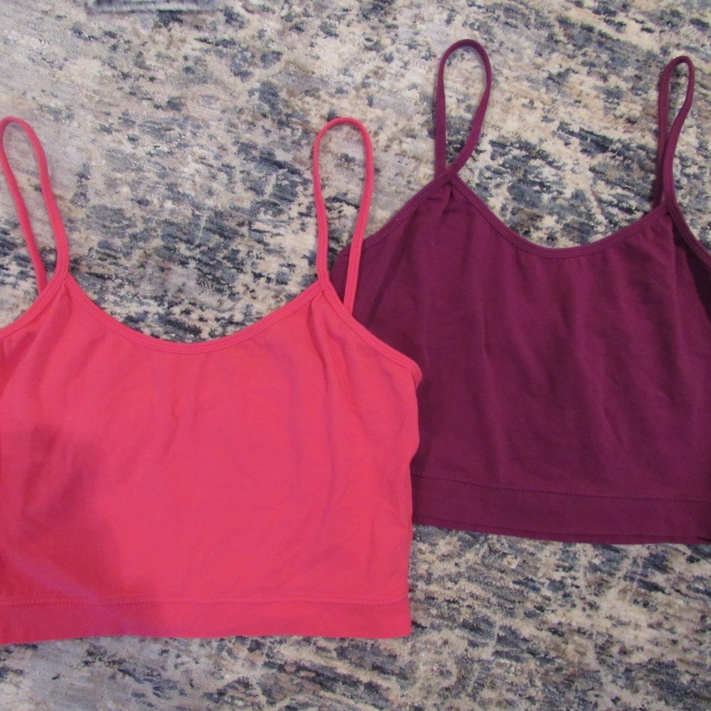 2 tops - pink and purple size- M
